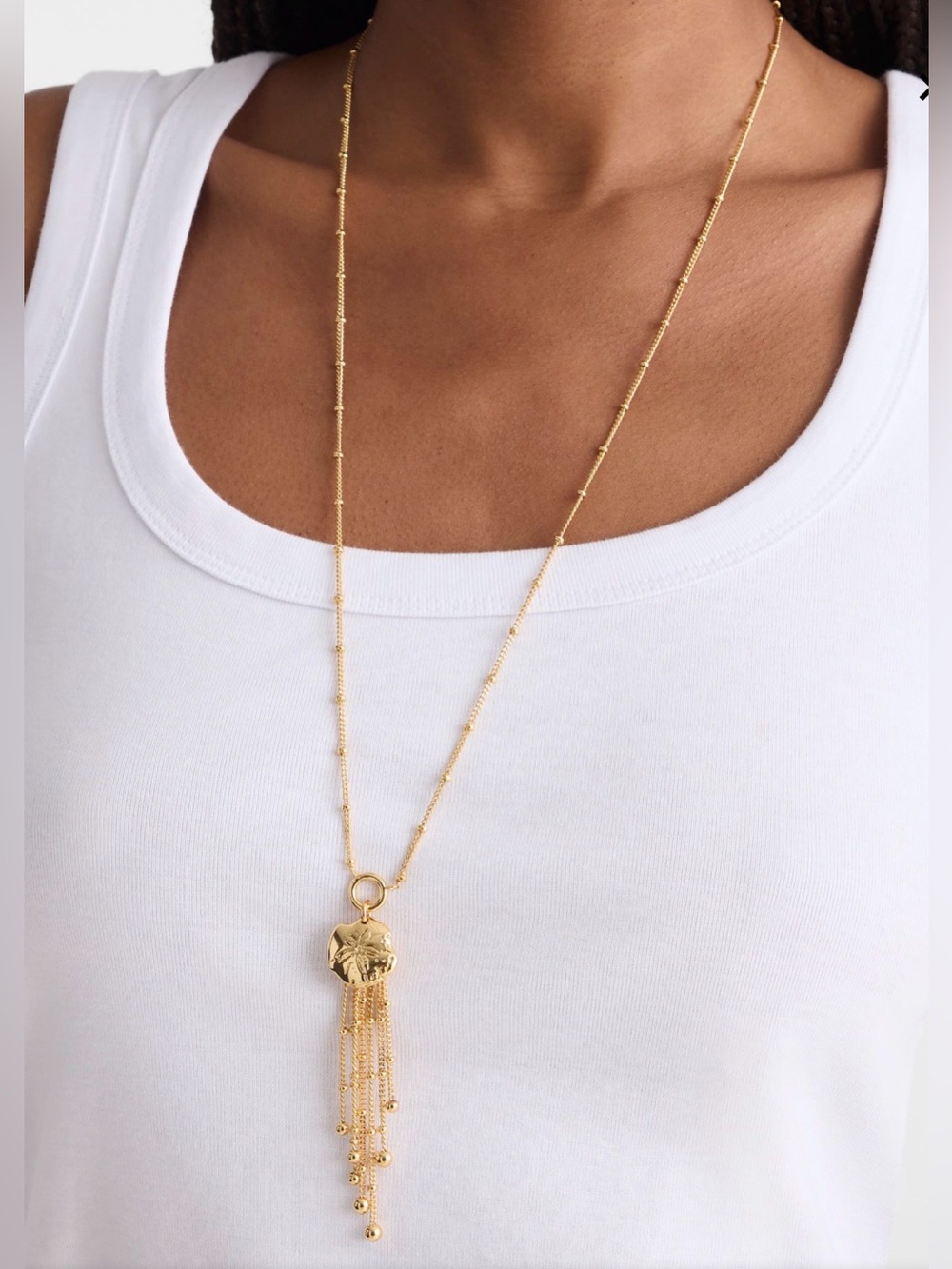 NWT MADEWELL Sand Dollar Chain Necklace
